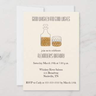 Gute Whiskey wünscht Geburtstagsparty Einladung