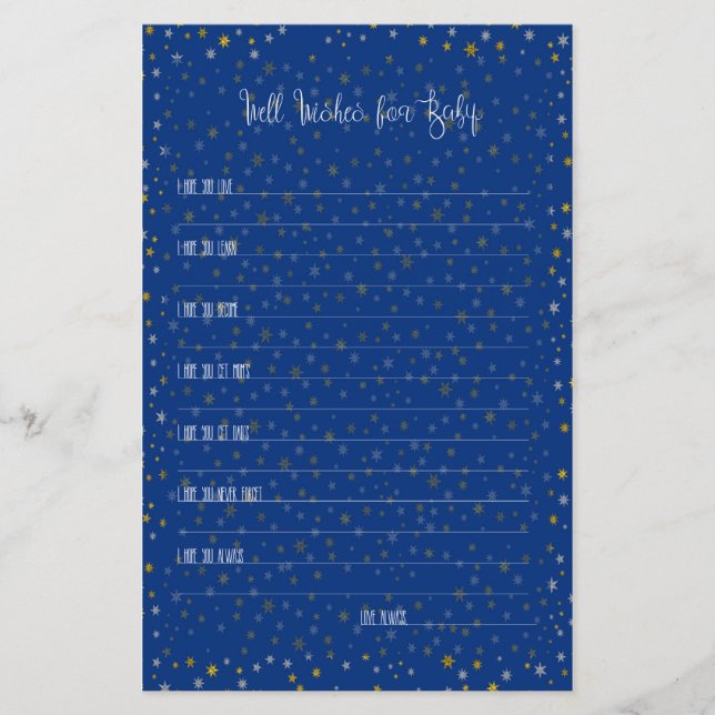 Gute Wünsche für kleine Babydusche (Vorderseite)