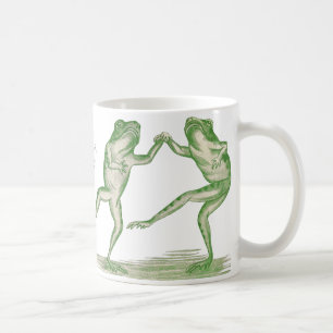 Gute-Zeit-Frösche tanzen Vintage Tasse