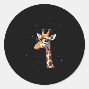 Gute Zeit Hipster-Giraffen-T-Shirt für Männer und Runder Aufkleber