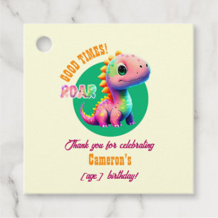 Gute Zeiten Dinosaur jedes Alter Geburtstagsparty Geschenkanhänger