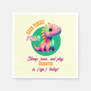 Gute Zeiten Dinosaur jedes Alter Geburtstagsparty Serviette