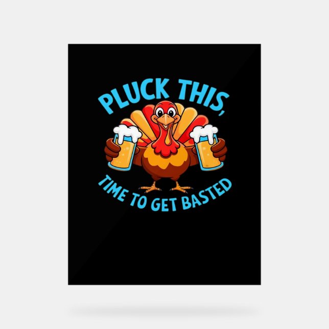 Gute Zeiten glücklich Thamksgiving Klassischer T - Acrylschild (Vorderseite)