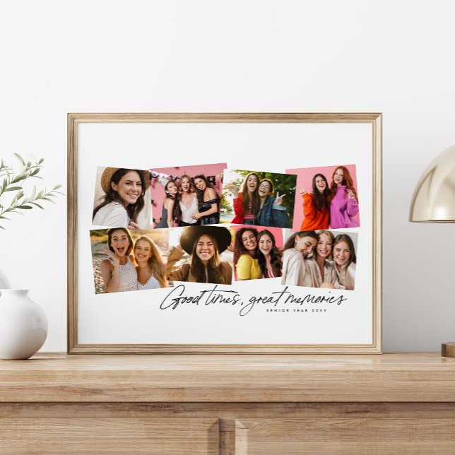 Gute Zeiten große Erinnerungen Spaß 8 Foto Collage Poster (Von Creator hochgeladen)