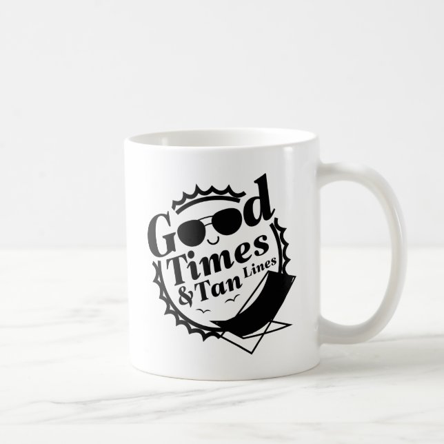 Gute Zeiten und Tan-Linien Kaffeetasse (Rechts)