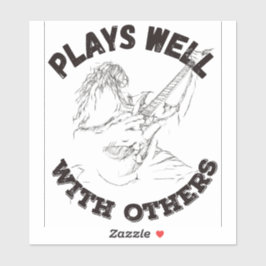 Gute Zusammenarbeit mit anderen - Gitarre Shredder Aufkleber