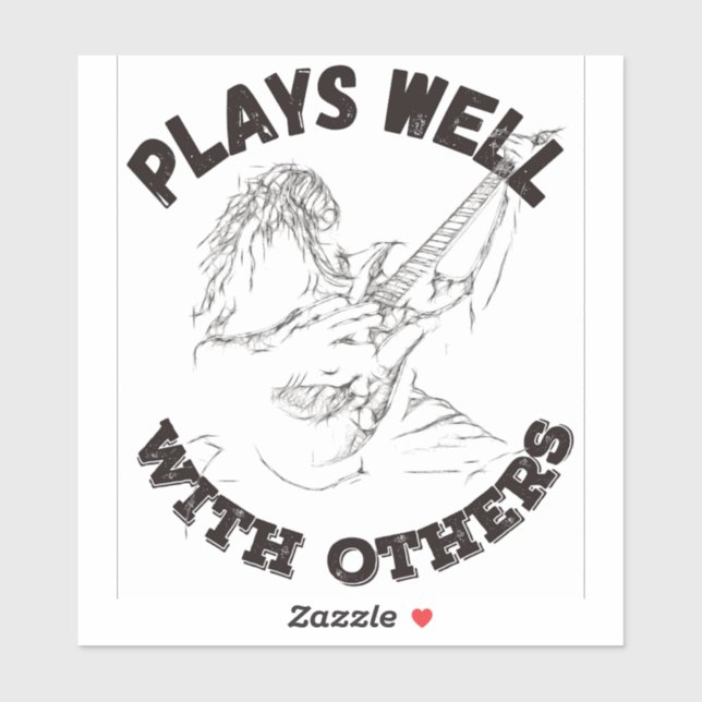 Gute Zusammenarbeit mit anderen - Gitarre Shredder Aufkleber (Blatt)