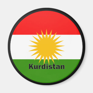 Güteflagge Kurdistan Roundel Magnet