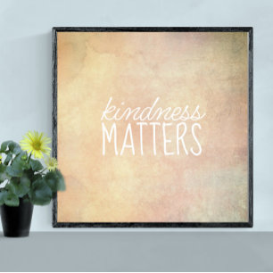 Gütefragen Zitat Vintages Aussehen Aquarell Poster