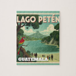  GUTEMALA LAGO PETEN Retro poster Puzzle