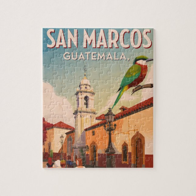  GUTEMALA SAN MARCOS Retro poster Puzzle (Vertikal)