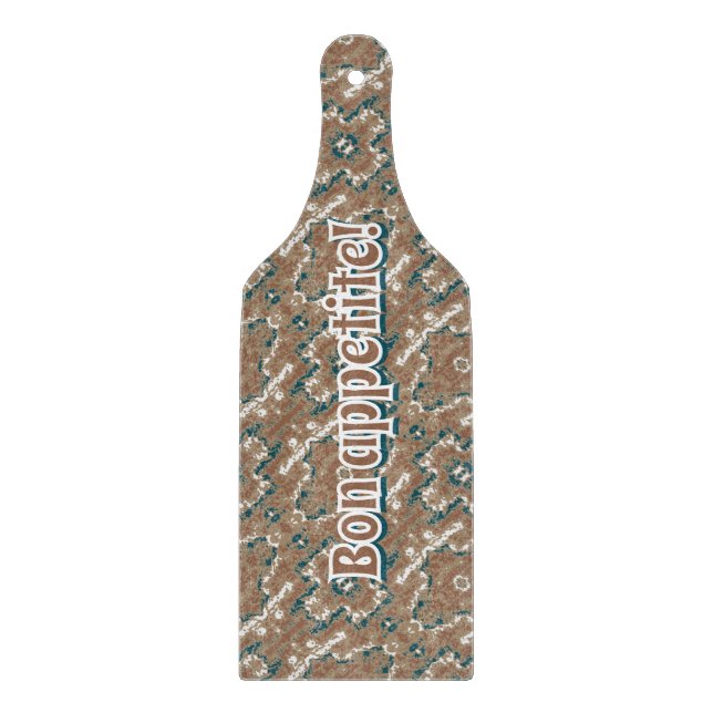 Guten Appetit! Abstrakt Earth Camouflage Brown Schneidebrett (Vorderseite)