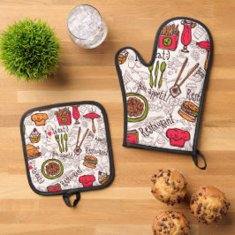 Guten Appetit   Ofenhandschuh & Topflappen-Set