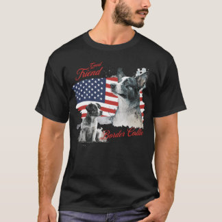 Guten Freund eines Border Collie Jungen T-Shirt