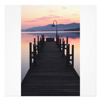 Guten Morgen am Dock Lake George New York Fotodruck