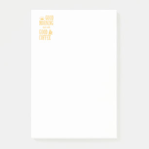 Guten Morgen beginnt mit gutem Kaffee Post-it Klebezettel