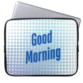Guten Morgen Blaue Punkte Laptopschutzhülle