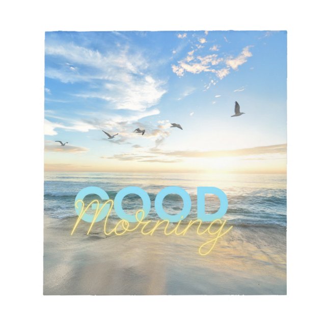 Guten Morgen blauer Himmel Notizblock (Vorderseite)