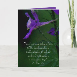 "Guten Morgen. Das ist Gott." Inspirationskarte Karte