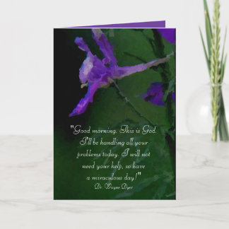 "Guten Morgen. Das ist Gott." Inspirationskarte Karte