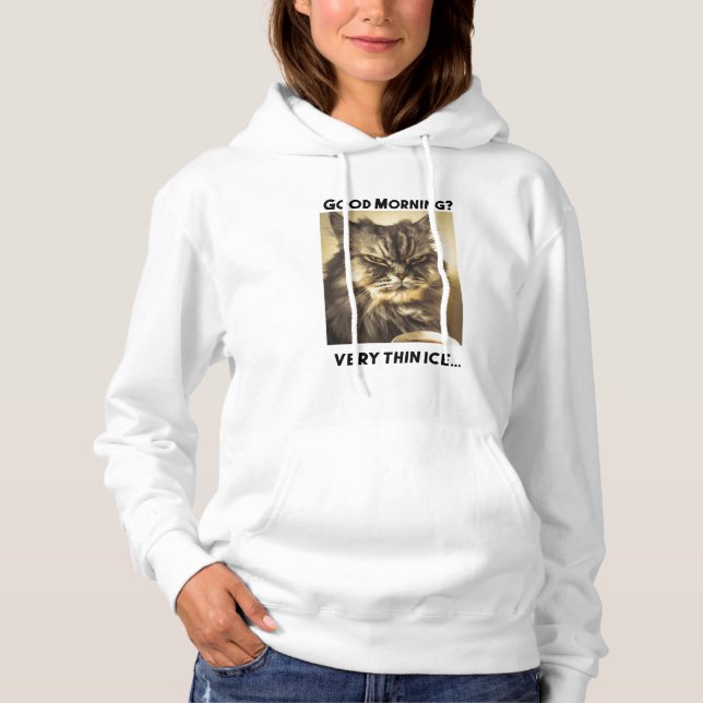 Guten Morgen? Ganz dünnes Eis! Kaffee Spruch      Hoodie (Vorderseite)