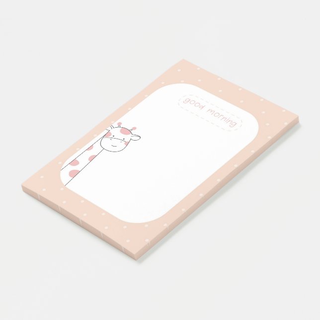 Guten Morgen Giraffe Post-it Klebezettel (angewinkelt)