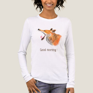 Guten Morgen gönnender Fuchs und Text Dein Witz Tri-Blend Shirt