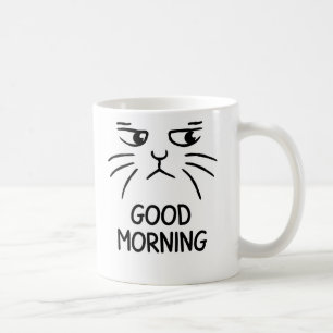 Guten Morgen – Grumpy Cat Gesicht Kaffeetasse