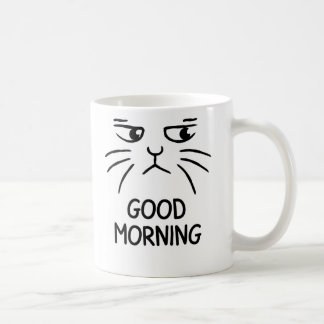 Guten Morgen – Grumpy Cat Gesicht Kaffeetasse