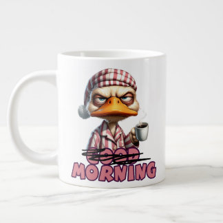 Guten Morgen Grumpy Duck mit Kaffee und Pyjama Jumbo-Tasse