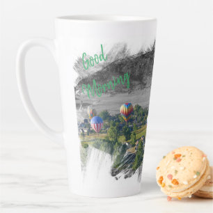 Guten Morgen Heißluftballon Latte Tasse