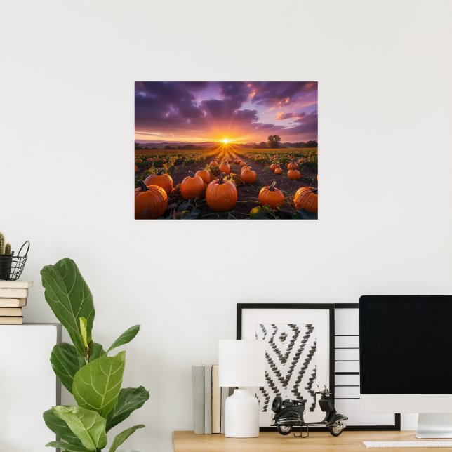 Guten Morgen Herbstfeld Poster (Heimbüro)