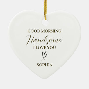 Guten Morgen, hübscher personalisierter romantisch Keramik Ornament