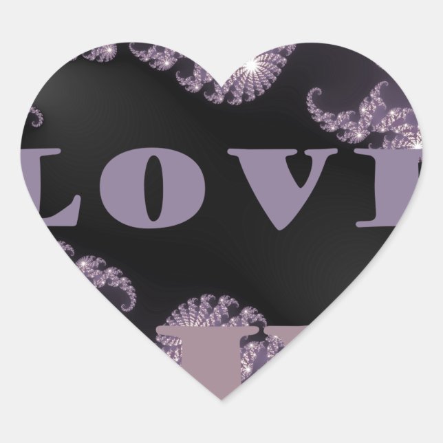 Guten Morgen ich Liebe You.png Herz-Aufkleber (Vorderseite)