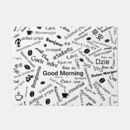 Guten Morgen in allen Sprachen des Wortes Fußmatte