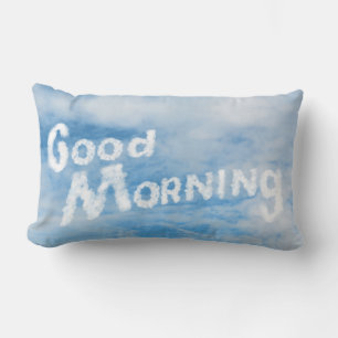 Guten Morgen in Wolken geschrieben Lendenkissen