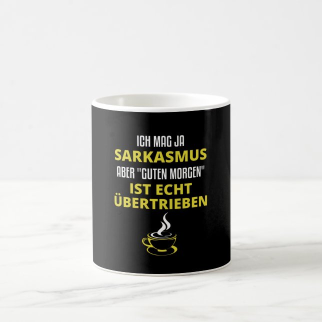 Guten Morgen ist es übers Sprichwort Kaffeetasse (Mittel)