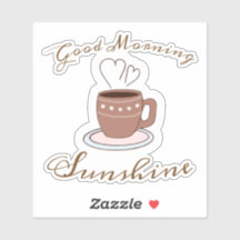 Guten Morgen Kaffee und Herz Sonnenschein