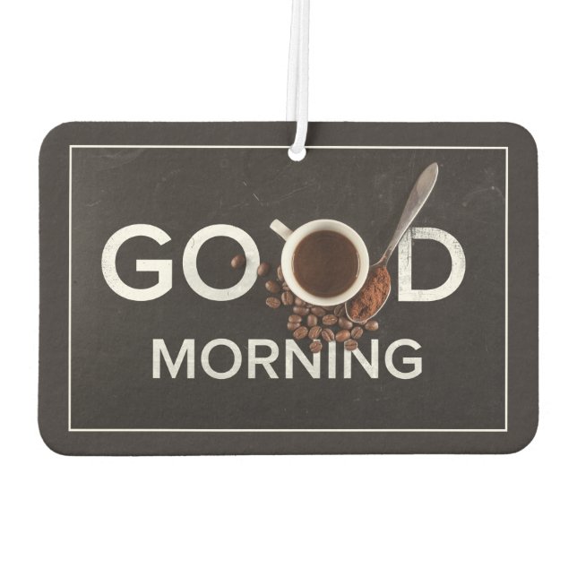 Guten Morgen Kaffeemaschine Autolufterfrischer (Rückseite)