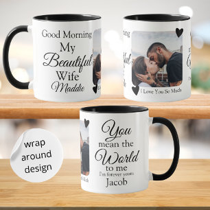 Guten Morgen meine schöne Frau, ich liebe dich Fot Tasse
