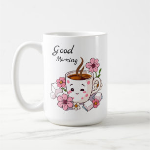 Guten Morgen   Niedlicher Kawaii-Kaffee Kaffeetasse