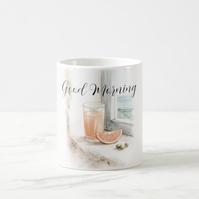Guten Morgen Ocean View Grapefruitsaft Kaffeetasse (Mittel)