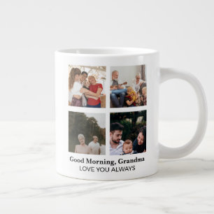 Guten Morgen Oma Fotocollage Personalisiert Jumbo-Tasse