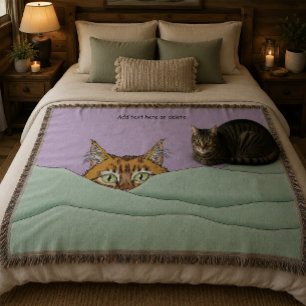 Guten Morgen Orange Cat Funny Decke