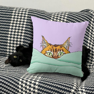 Guten Morgen Orange Cat Funny Kissen