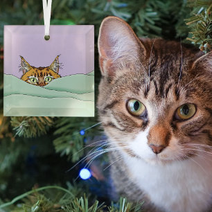 Guten Morgen Orange Cat Funny Ornament Aus Glas