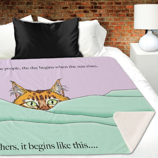 Guten Morgen Orange Cat Funny Sherpadecke (Von Creator hochgeladen)