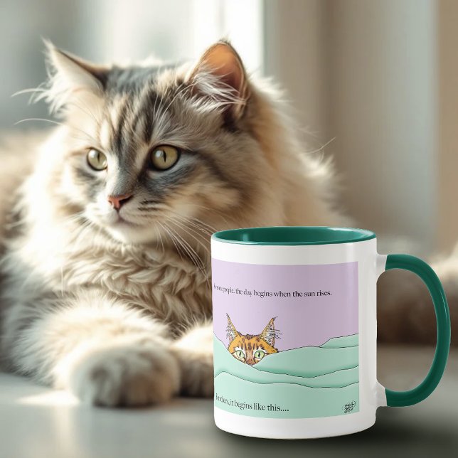 Guten Morgen Orange Cat Funny Tasse (Von Creator hochgeladen)