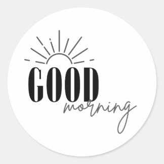 Guten Morgen Runder Aufkleber