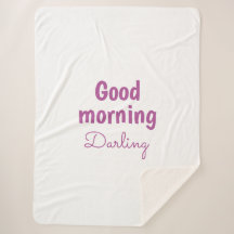 Guten Morgen Schatz personalisierte Sherpa-Decke